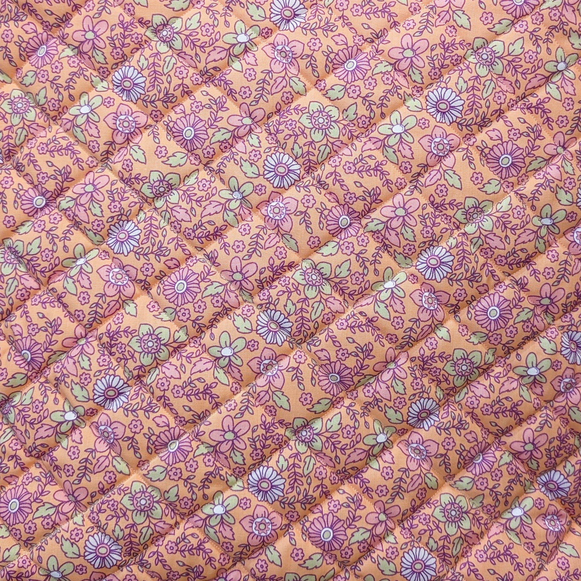 Peach Meadow Quilted Tote Bag