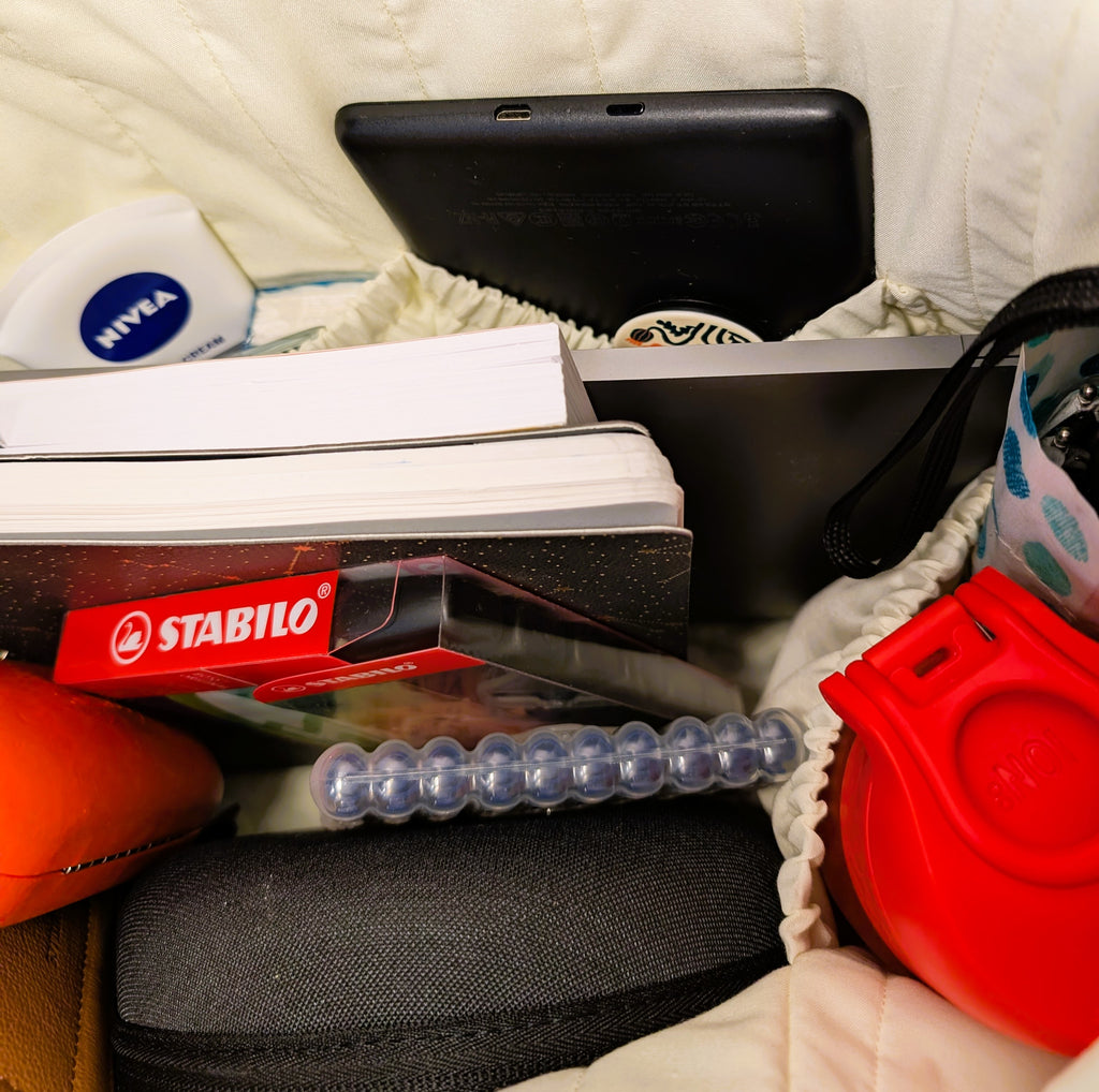 Peach Meadow Quilted Tote Bag